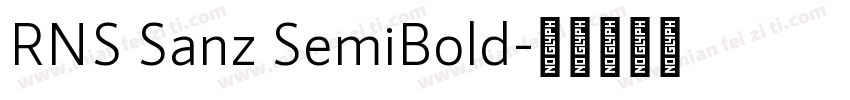 RNS Sanz SemiBold字体转换